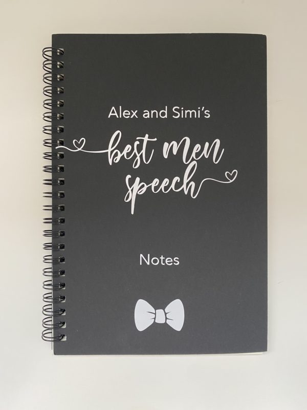 Best man speech notepad