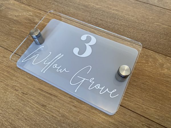Door number plaque sign