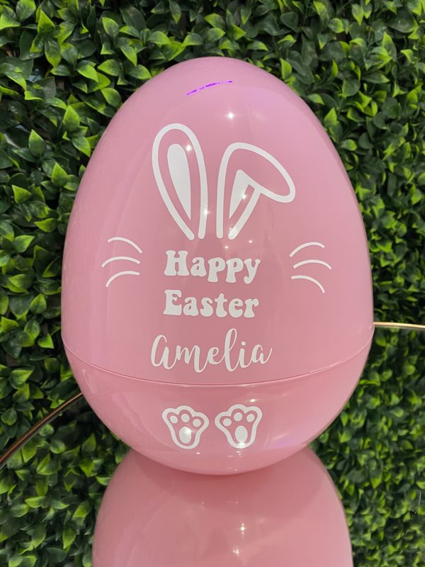 Pink fillable easter egg
