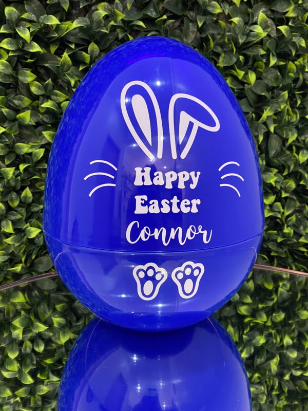 Blue fillable easter egg