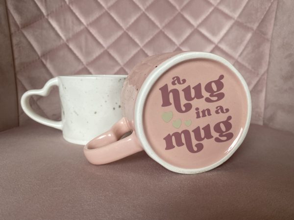 heart handle mug gift set hug in a mug