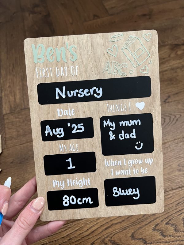 Wooden Back to School Sign